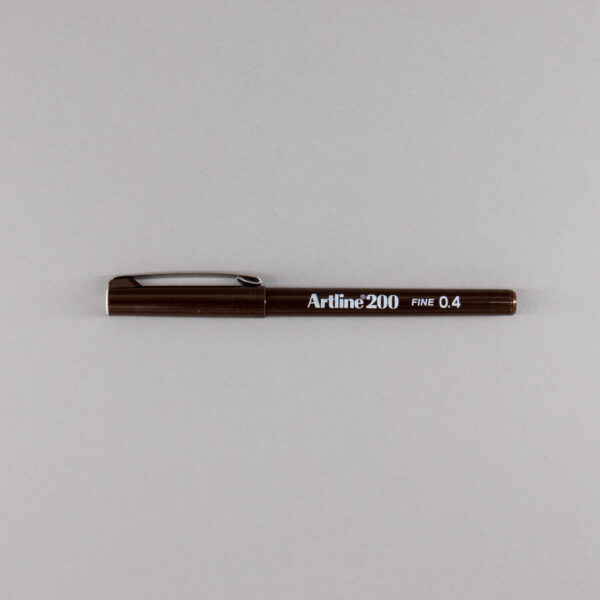 Artline 200 Fineline Pen 0.4mm Dark Brown