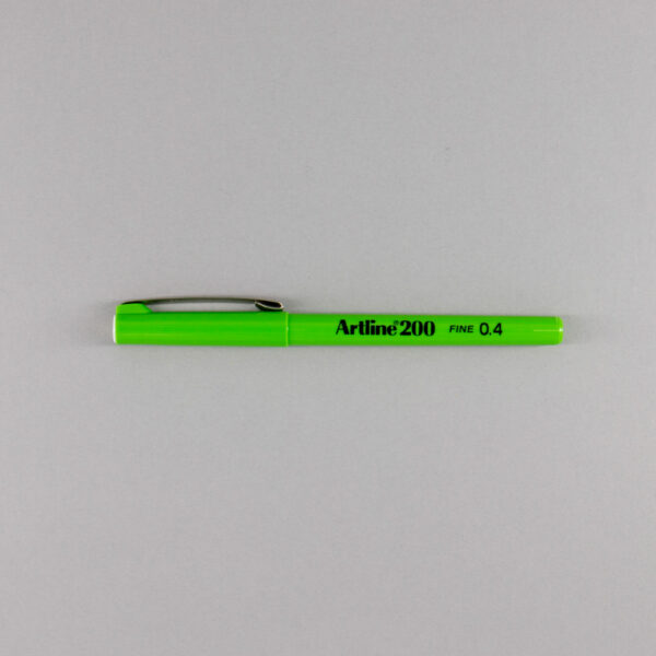 Artline 200 Fineline Pen 0.4mm Yellow Green