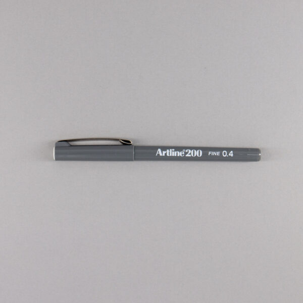 Artline 200 Fineline Pen 0.4mm Grey