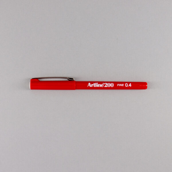 Artline 200 Fineline Pen 0.4mm Red