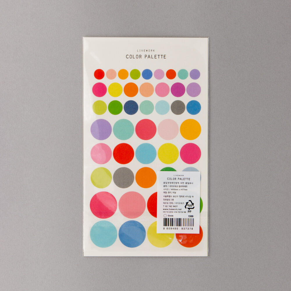 Liveworks Stickers Sheet Circles Colour Palette - Image 2