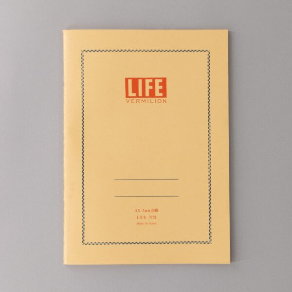 Life Vermillion A5 Grid Notebook