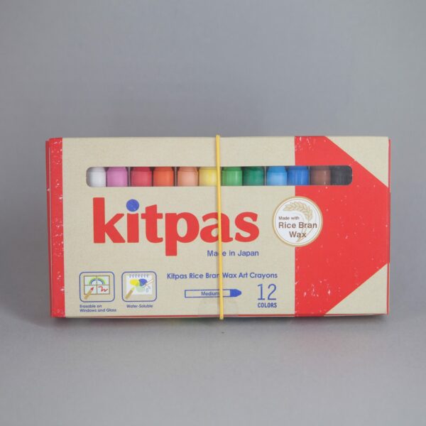 Kitpas Rice Wax Crayons Medium 12 colours