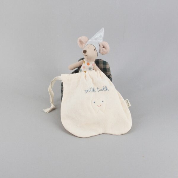 Maileg Tiny Tooth Fairy Mouse and Pouch.