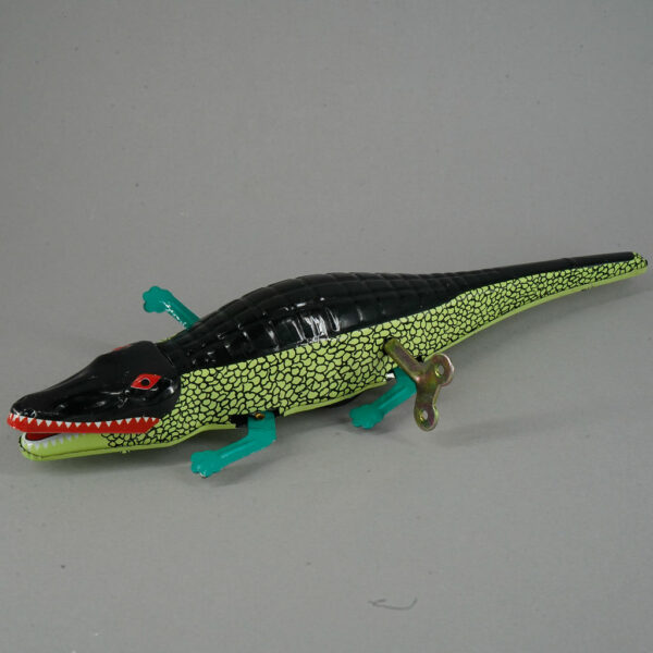 Crocodile wind up tin toy