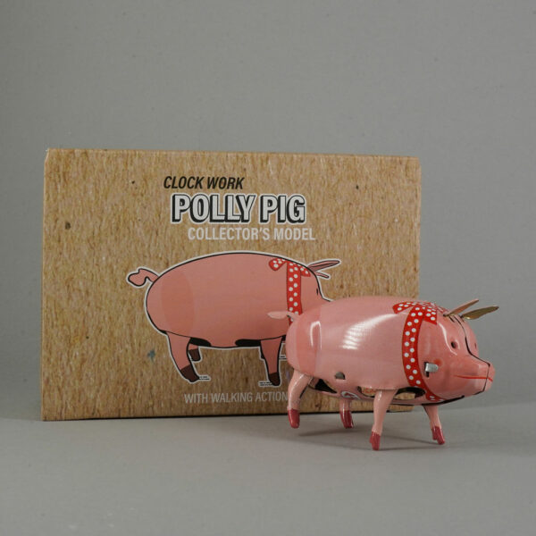 Polly Pig wind up tin toy