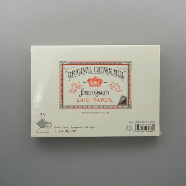 Crown Mills cream laid envelopes 11.4 x 16.2cm