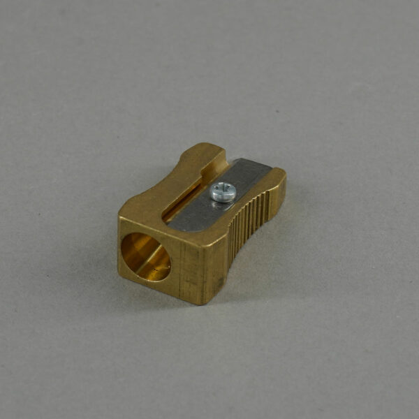 Single hold brass pencil sharpener