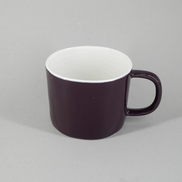 Aubergine hand painted stoneware mug